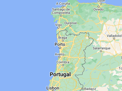 Map showing location of São Romão do Coronado (41.28544, -8.5632)