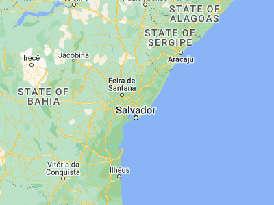 Map showing location of São Sebastião do Passé (-12.5125, -38.49528)