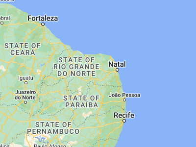 Map showing location of São Tomé (-5.9725, -36.07528)