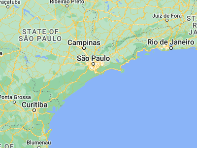Map showing location of São Vicente (-23.96306, -46.39194)