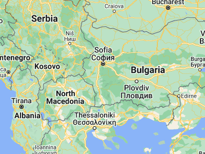 Map showing location of Sapareva Banya (42.28333, 23.26667)