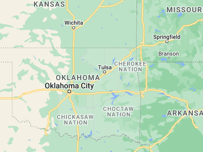 Map showing location of Sapulpa (35.9987, -96.11417)