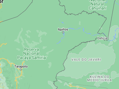 Map showing location of Saquena (-4.66667, -73.51667)