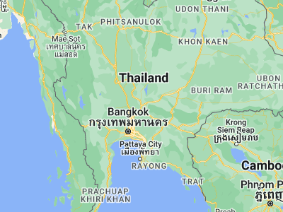 Map showing location of Saraburi (14.53333, 100.91667)