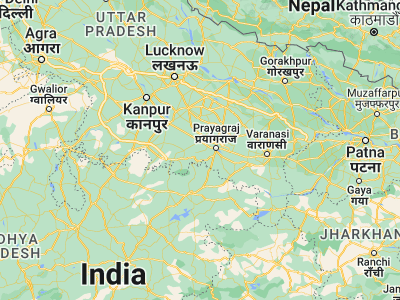 Map showing location of Sarāi Ākil (25.37841, 81.5113)