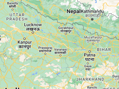 Map showing location of Sarāi Mīr (26.02796, 82.91795)