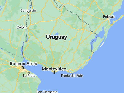 Map showing location of Sarandí del Yi (-33.35, -55.63333)