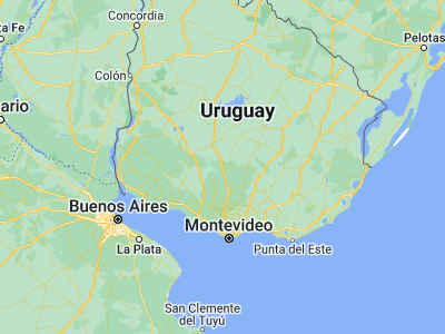 Map showing location of Sarandí Grande (-33.73333, -56.33333)