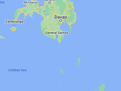 Map showing location of Sarangani (5.40333, 125.46361)