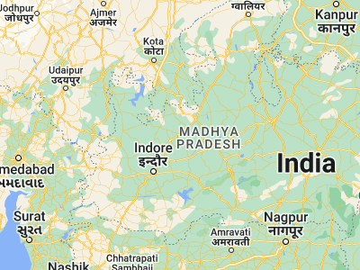 Map showing location of Sārangpur (23.56645, 76.47194)