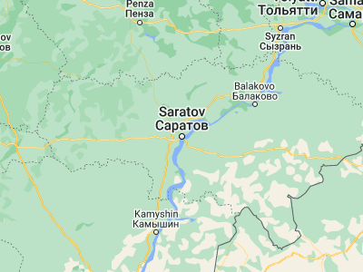Map showing location of Saratov (51.54056, 46.00861)