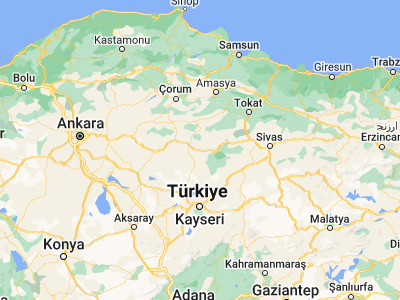 Map showing location of Saraykent (39.69361, 35.51111)