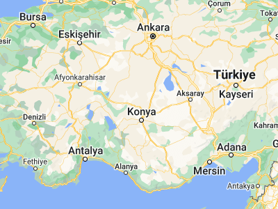 Map showing location of Sarayönü (38.26201, 32.40457)