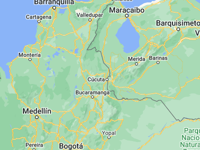 Map showing location of Sardinata (8.08289, -72.80071)