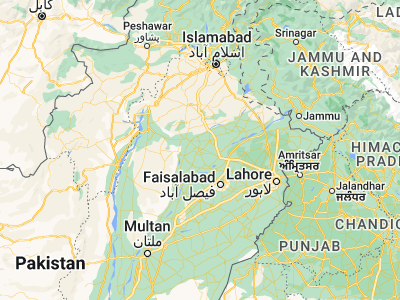 Map showing location of Sargodha (32.08361, 72.67111)