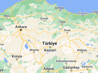 Map showing location of Sarıkaya (39.49361, 35.37694)