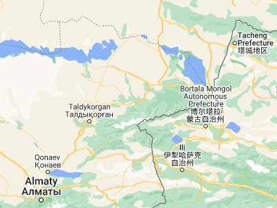 Map showing location of Sarkand (45.41126, 79.91545)