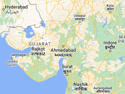 Map showing location of Sarkhej (22.98333, 72.5)