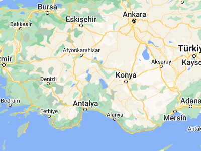 Map showing location of Şarkîkaraağaç (38.07944, 31.36639)