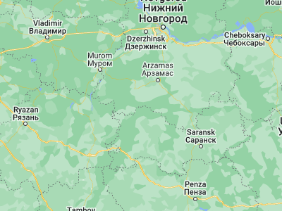 Map showing location of Sarov (54.93583, 43.32352)