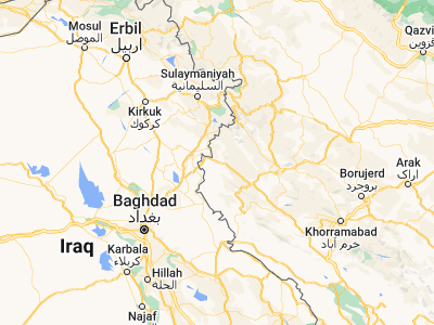 Map showing location of Sarpol-e Z̄ahāb (34.46109, 45.86264)