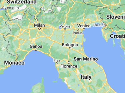 Map showing location of Sassuolo (44.55086, 10.7847)