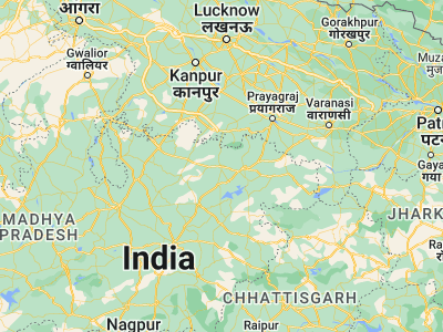 Map showing location of Satna (24.58224, 80.8248)