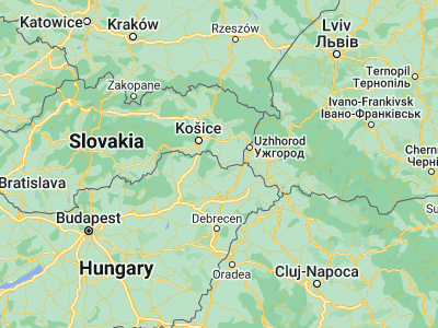 Map showing location of Sátoraljaújhely (48.4, 21.66667)