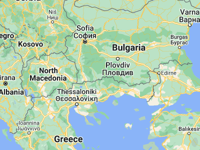 Map showing location of Satovcha (41.61667, 23.98333)