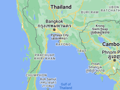 Map showing location of Sattahip (12.66644, 100.90073)
