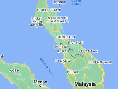 Map showing location of Satun (6.62314, 100.06676)