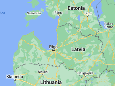 Map showing location of Saulkrasti (57.26224, 24.41471)