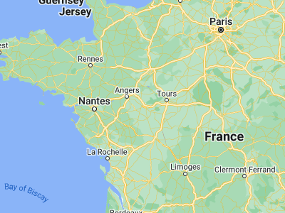 Map showing location of Saumur (47.26667, -0.08333)