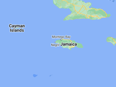 Map showing location of Savanna-la-Mar (18.21895, -78.1332)