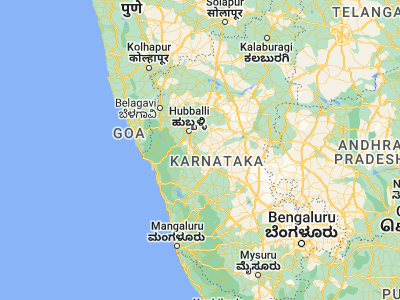 Map showing location of Savanūr (14.96667, 75.35)