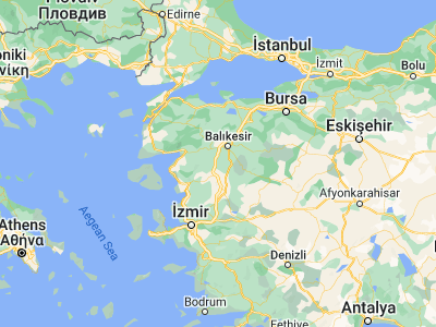 Map showing location of Savaştepe (39.38319, 27.65612)