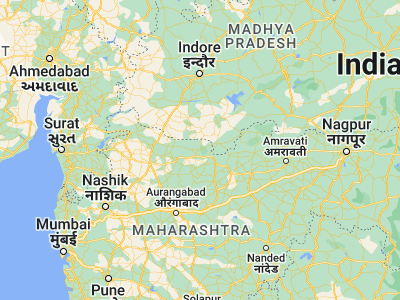 Map showing location of Sāvda (21.15, 75.88333)