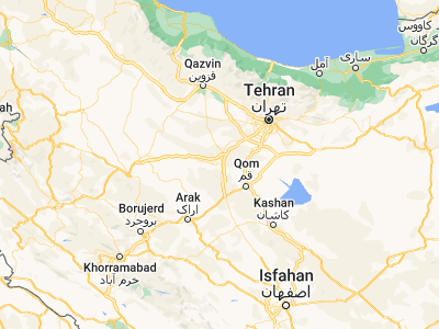Map showing location of Sāveh (35.0213, 50.3566)