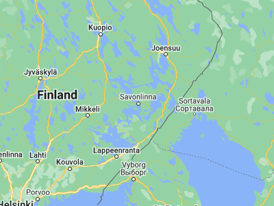 Map showing location of Savonlinna (61.8699, 28.87999)