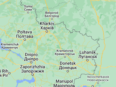 Map showing location of Savyntsi (49.40257, 37.06266)