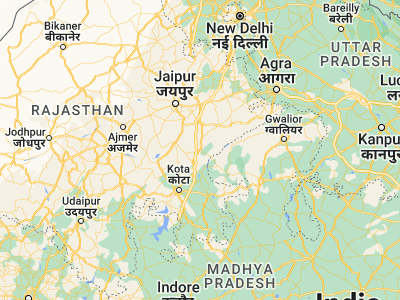 Map showing location of Sawāi Mādhopur (26.02301, 76.34408)