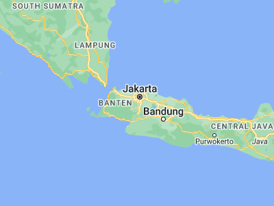 Map showing location of Sawangan (-6.40278, 106.77444)