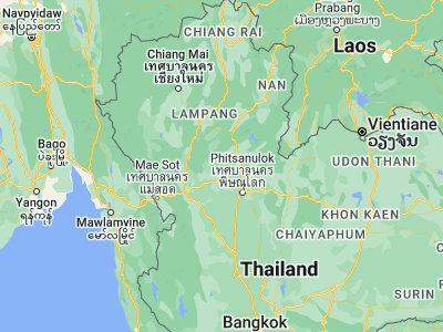 Map showing location of Sawankhalok (17.31597, 99.83186)