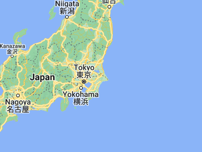 Map showing location of Sawara (35.88333, 140.5)