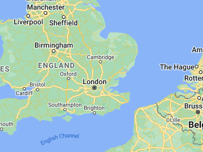 Map showing location of Sawbridgeworth (51.81667, 0.15)