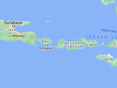 Map showing location of Sayang Lauq (-8.5694, 116.1325)