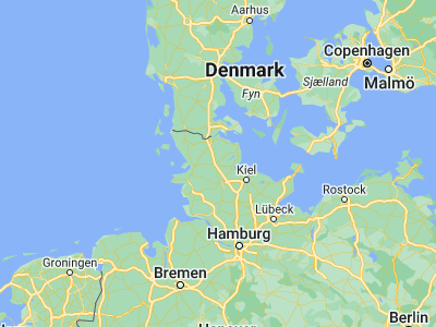Map showing location of Schleswig (54.52156, 9.5586)