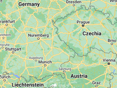 Map showing location of Schorndorf (49.16667, 12.6)