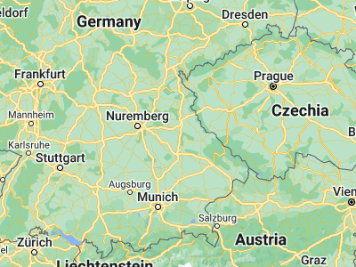 Map showing location of Schwandorf in Bayern (49.32534, 12.1098)