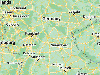 Map showing location of Schweinfurt (50.04937, 10.22175)